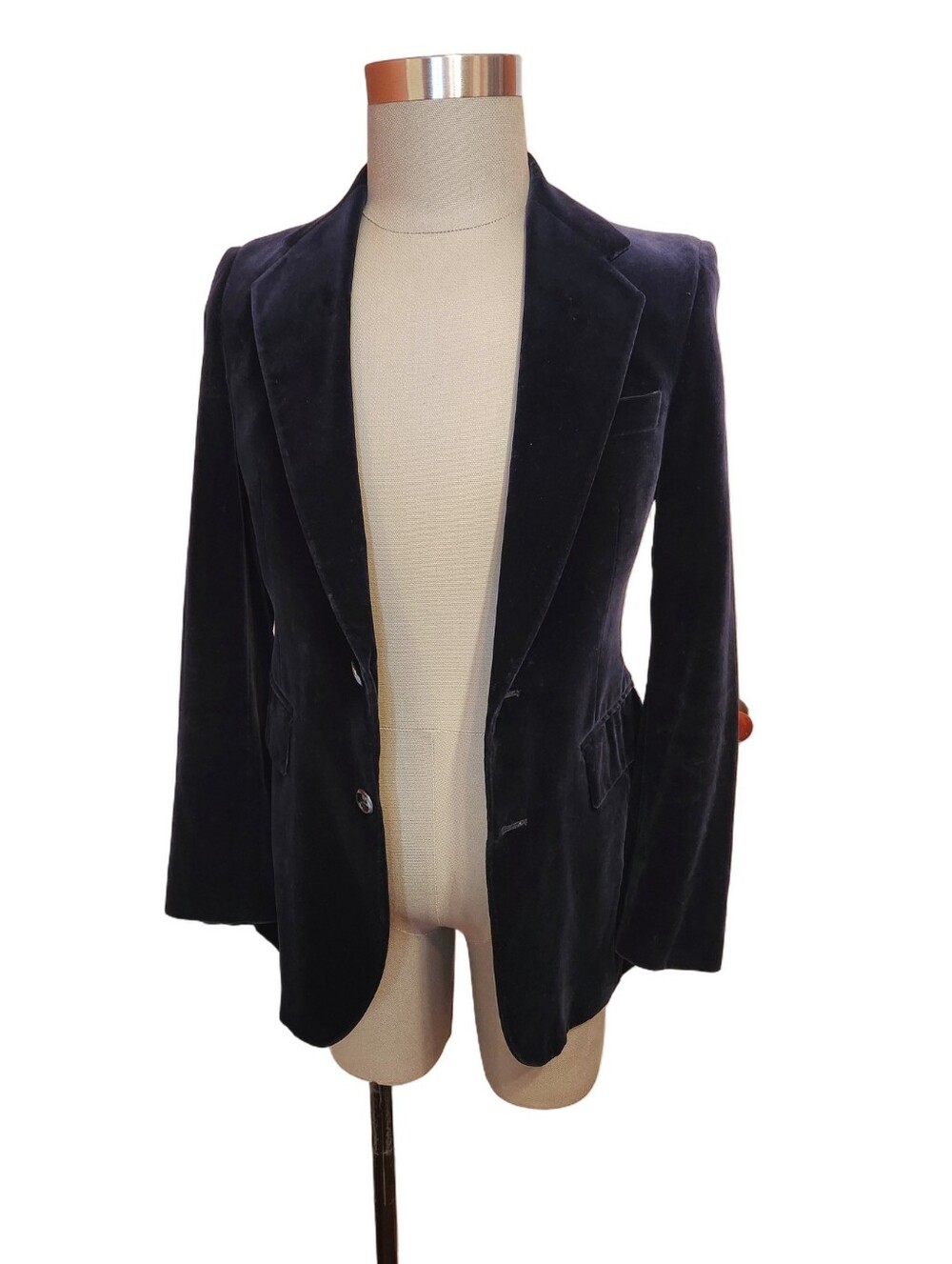 Jupiter Navy Velvet Blazer Jacket Men's Small 2-Button Slim Fit - Picture 2 of 10